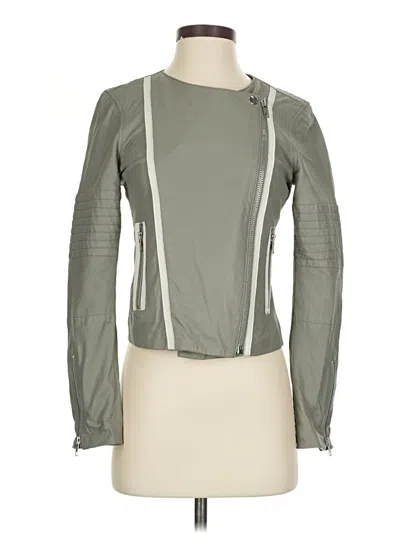 Pre-owned Bb Dakota Leather Jacket In Green