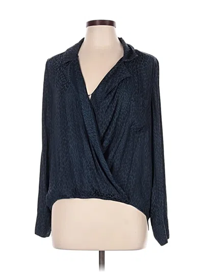 Pre-owned Bb Dakota Long Sleeve Blouse In Blue