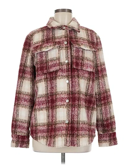 Pre-owned Bb Dakota Long Sleeve Blouse In Burgundy