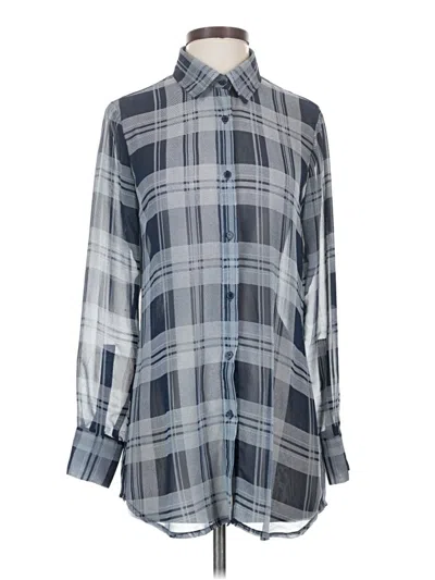 Pre-owned Bb Dakota Long Sleeve Blouse In Gray