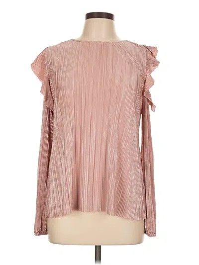 Pre-owned Bb Dakota Long Sleeve Blouse In Pink