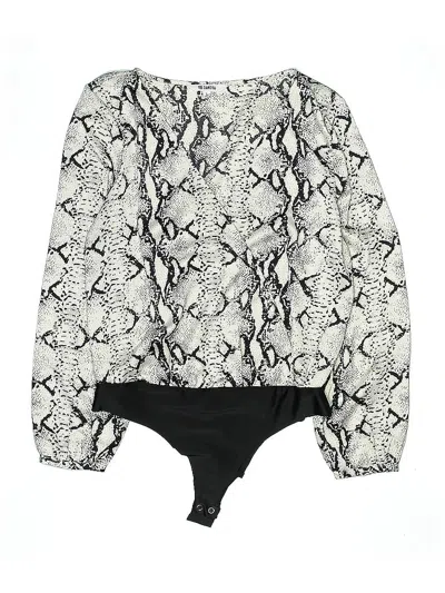 Pre-owned Bb Dakota Long Sleeve Blouse In Silver