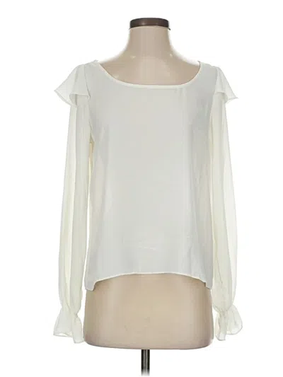 Pre-owned Bb Dakota Long Sleeve Blouse In White