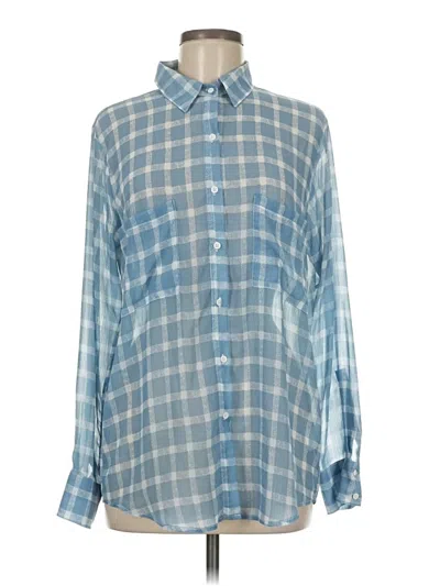 Pre-owned Bb Dakota Long Sleeve Button Down Shirt In Blue