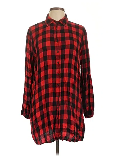 Pre-owned Bb Dakota Long Sleeve Button Down Shirt In Red
