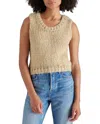 Bb Dakota Metallic Crew Neck Sweater Vest In Dusty Taupe