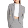 Bb Dakota Naomi Blazer In White In Gray