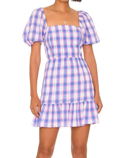 Bb Dakota Plaid With My Heart Mini Dress In Multi In Purple