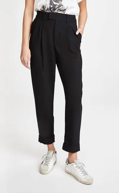 Bb Dakota Pleated Front Pant In Black