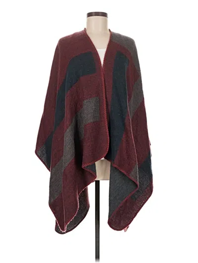 Pre-owned Bb Dakota Poncho In Burgundy
