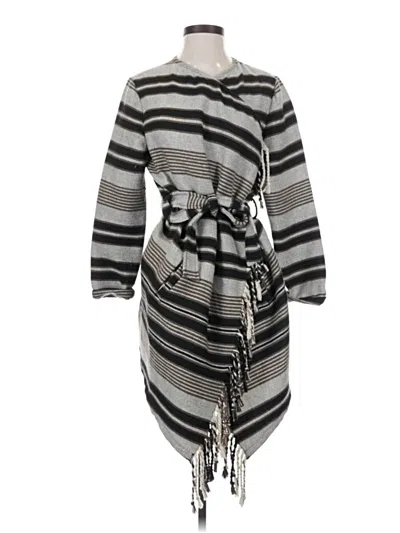 Pre-owned Bb Dakota Poncho In Gray