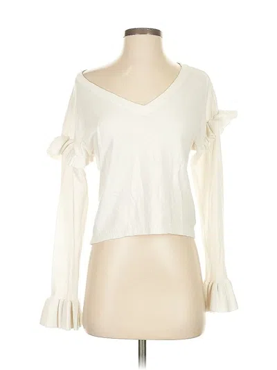 Pre-owned Bb Dakota Pullover Sweater In White