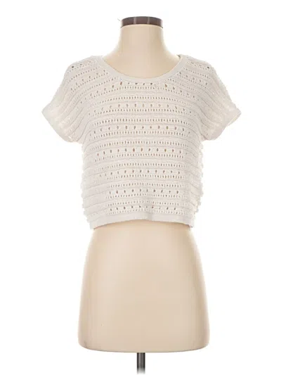 Pre-owned Bb Dakota Pullover Sweater In White
