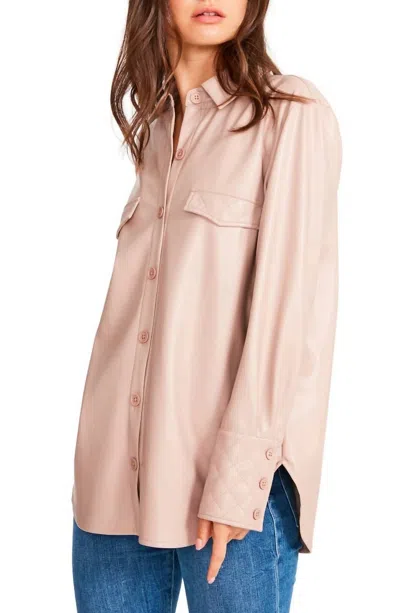 Bb Dakota Ready Faux Top In Taupe In Pink