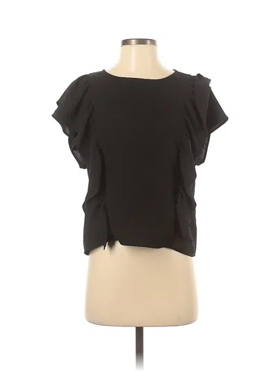 Pre-owned Bb Dakota Short Sleeve Blouse In Black