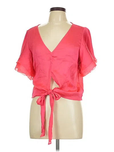 Pre-owned Bb Dakota Short Sleeve Blouse In Pink