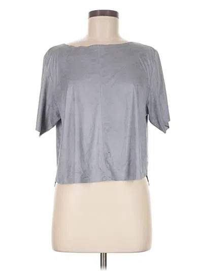 Pre-owned Bb Dakota Short Sleeve Top Gray Boatneck Tops