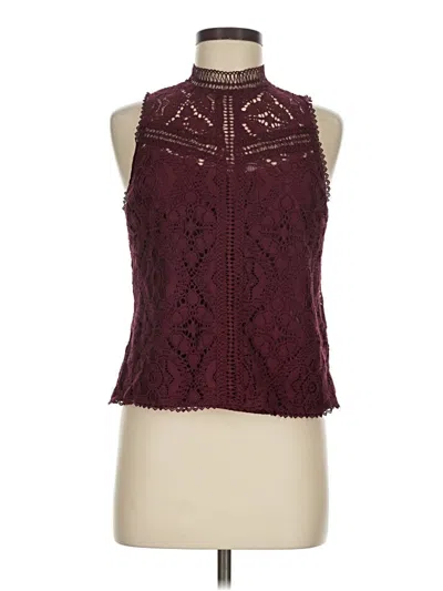 Pre-owned Bb Dakota Sleeveless Blouse In Burgundy