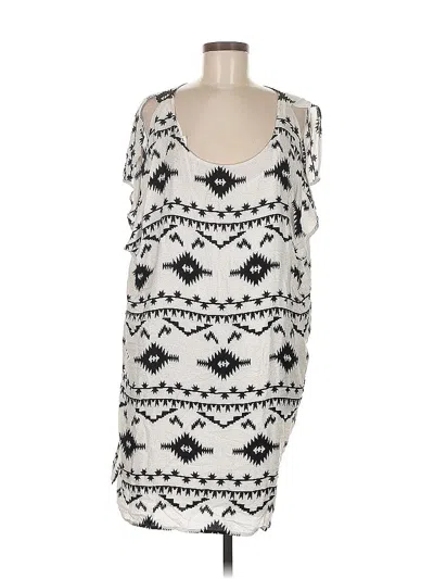 Pre-owned Bb Dakota Sleeveless Top White Square Neckline Tops