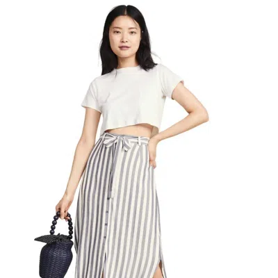 Bb Dakota Stripe I Like Midi Skirt In Grey