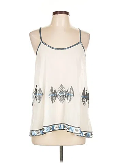 Pre-owned Bb Dakota Tank Top Ivory Halter Neckline Tops In White