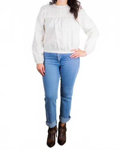Bb Dakota Voila Long Sleeve Top In White In Multi