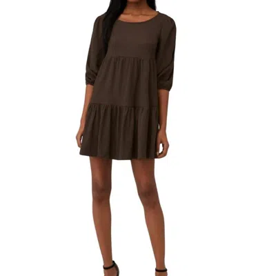 Bb Dakota Volume Up Dress In Brown