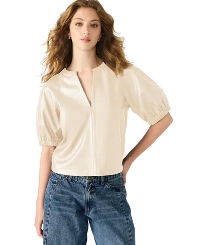 Bb Dakota Women's Roxanne Balloon Sleeve Top In Neutral