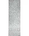 Bb Rugs Adige 2'6"x8' Runner Area Rug In Light Blue