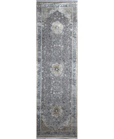 Bb Rugs Charm Alr143 2'6"x8' Runner Area Rug In Gray