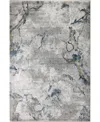 Bb Rugs Charm Cha-02 Gray, Blue 7'9" X 9'9" Area Rug In Gray,blue