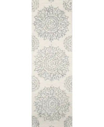 Bb Rugs Loop Lop175 2'6" X 8' Runner Area Rug In Ivory