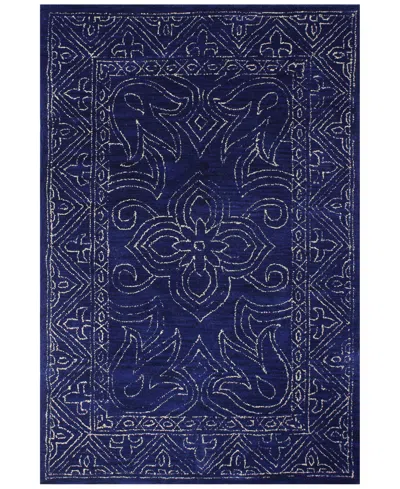 Bb Rugs Veneto Cl130 5' X 7'6" Area Rug In Navy
