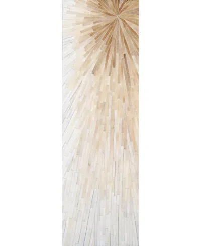 Bb Rugs Cowhide Cwh22 2'6" X 8' Runner Area Rug In Camel