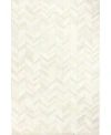 Bb Rugs Cowhide Fie 01 White Rug In White