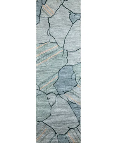 Bb Rugs Larchmont Lr391 2'6"x8' Runner Area Rug In Teal