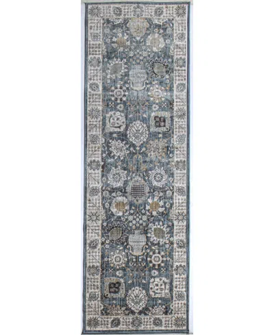 Bb Rugs Legacy Lgc111 2'6"x10' Runner Area Rug In Teal