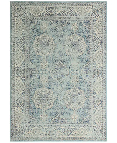 Bb Rugs Medley 5363 3'6" X 5'6" Area Rug In Aqua