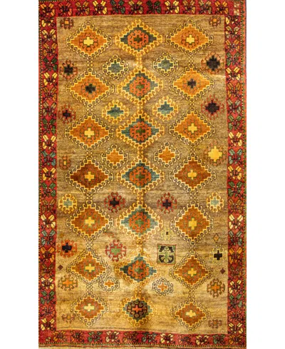 Bb Rugs One Of A Kind Kashkayi 5'1x8'4 Area Rug In Yellow