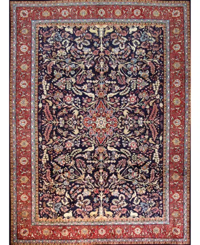Bb Rugs One Of A Kind Sarouk 9'5" X 13' Area Rug In Navy