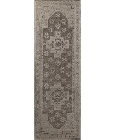 Bb Rugs Sheridan 2'6"x8' Runner Area Rug In Mocha