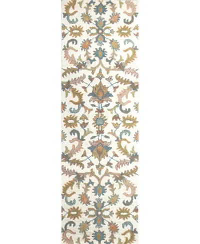Bb Rugs Taron Al110 2'6"x8' Runner Area Rug In Ivory