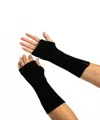 B.b. Sheep Cashmere Fingerless Gloves In Black