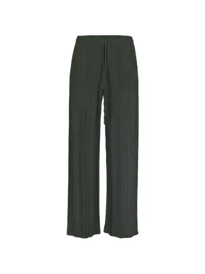 B.b. Walace Crewdson Ribbed-knit Track Pants In Green