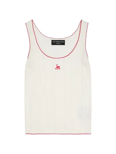 B.b. Walace Embroidered-logo Tank Top In White