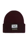 B.b. Walace Logo Patch Beanie Hat In Black