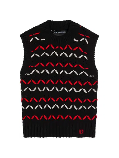 B.b. Walace Neel Knitted Vest In Multi