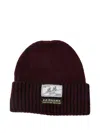 B.b. Walace Ribbed Beanie Hat In Burgundy