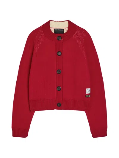 B.b. Walace Sherman Button Cardigan In Red