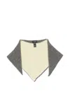 B.b. Walace Triangular Knitted Scarf In 그레이